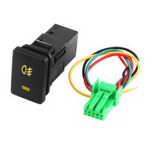Toyota Compatible12V Push Button Switch With LED Background Lights Factory Style4Pole Switch For Fog Lights LED Light Bar Daytime Running Strobe