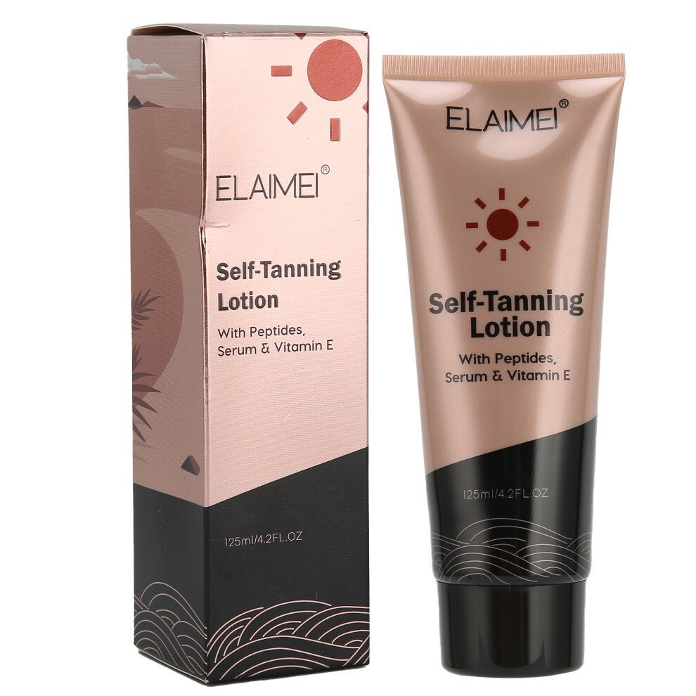 Streak Free Self Tanner with Natural Glow for Deep Skin Tone, Cruelty Free Vegan Friendly Formula, 125Ml
