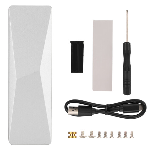 Θήκη USB3.1M.2 με σχεδιασμό τσέπης, μεταλλική θήκη υψηλής ταχύτητας για NVMe SATA SSD που