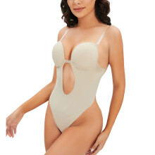Body modelator pentru femei, sutien invizibil fără bretele, spate jos, tanga, cu deschidere între picioare, fără cusături, lenjerie intimă
