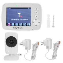 Wireless Baby Monitor Without Wi Fi With2Way Audio Color Lcd Screen Infrared Night Vision Digital Zoom VoX Mode Room Temperature Display Long Range