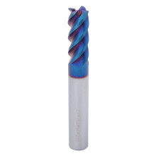 Hochpräziser Spiralfräser mit Nano-Blau-Beschichtung (DLC), 3- oder 4-schneidig, geeignet für CNC-Werkzeugmaschinen, extra lange Hartmetallspitze