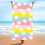Beach Towel Microfiber Lightweight White Floral Print 4