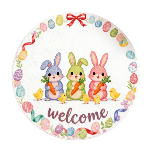 Easter Bunny Welcome Doormat (40/60/80cm) – Absorbent Non- Floormat 1