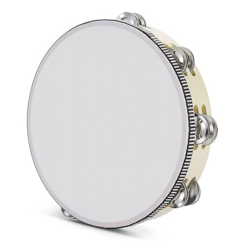 Flexzion Wood Handheld Tambourine