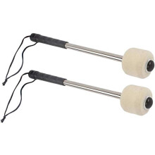 POFET 2pcs Bass Drum Mallet Drum Stick with Wool Felt Head Percussion