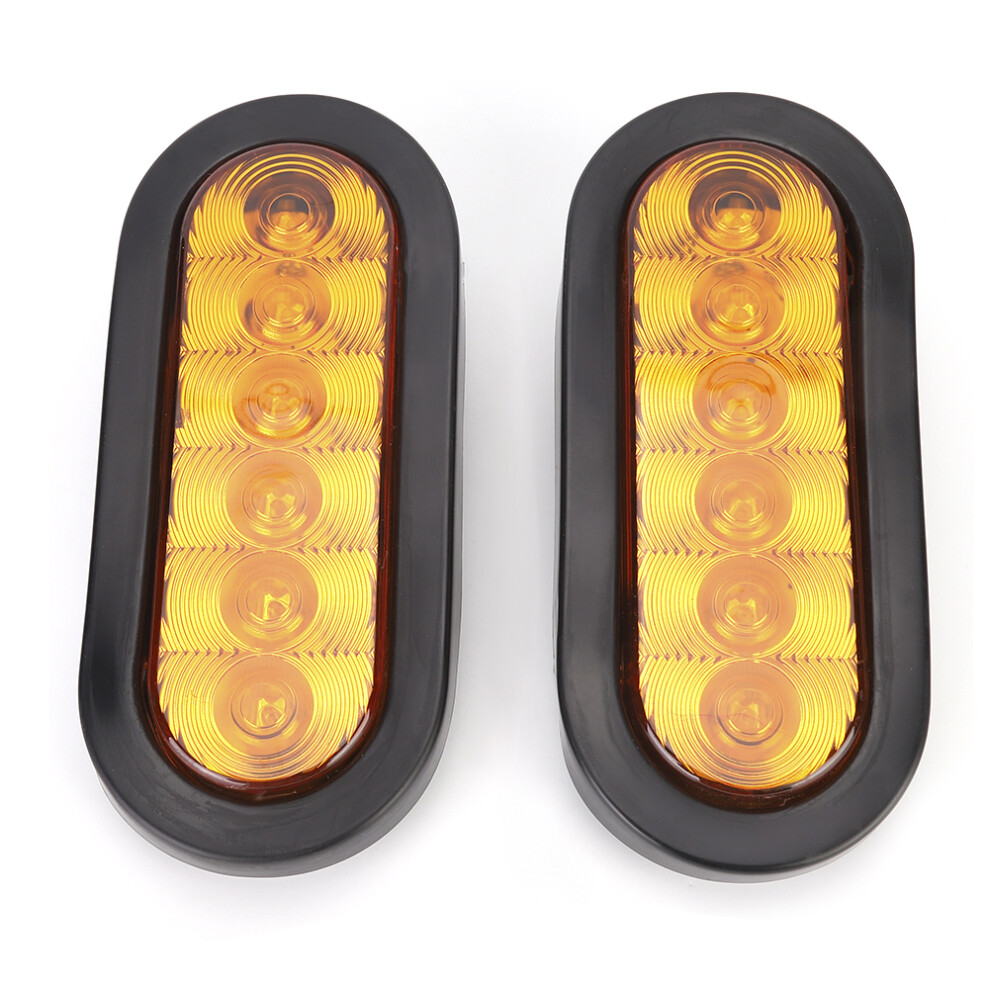 Park & Turn Signal Ip67waterproof Oval Led Trailer Tail Marine Trailer Lights Shock Proof Dust Proof Super Bright Led Easy To Install Amber/Light 9138057920895