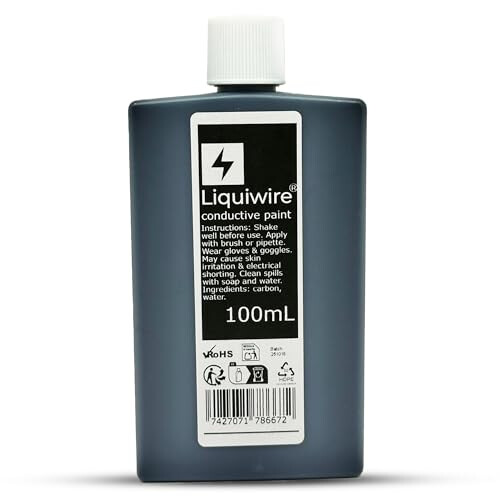 Liquiwire Electrically Conductive Paint 100ml - Water-Based Carbon Coating