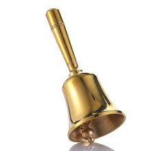 Homelavie Super Loud Solid Brass Small Hand Call Bell for Wedding