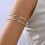 Women's Minimalist Adjustable Upper Arm Cuff Gold Silver 2