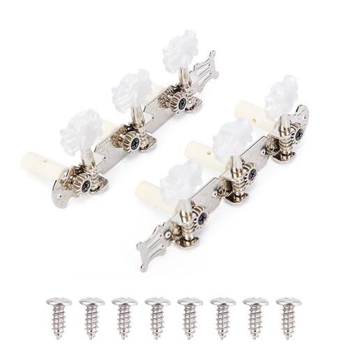 Classical Guitar String Tuning Pegs Silver Guitar Machine Heads Set 3L 3R
