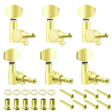 Flexzion Acoustic Guitar Tuning Pegs - 3x3 Chrome Finish Acoustic and