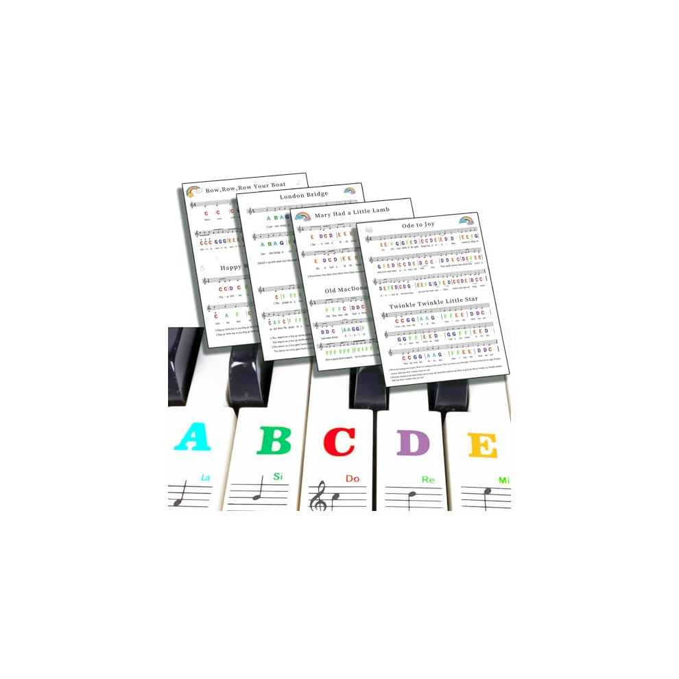 Piano Keyboard Stickers For 88/61/54/49/37 Key 4968638777045
