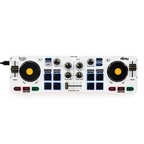 Hercules DJControl Mix - Compact DJ Controller with Built-In Soundcard