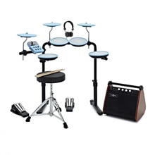 VISIONDRUM Mesh Electronic Drum Set with Amp and Accessories
