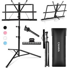 CAHAYA Music Stand Metal Portable - Sheet Music Stand with Carrying Bag