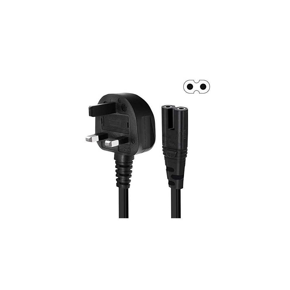 Printer Power Cable 3M For Hp Envy/Officejet, Canon Pixma/Maxify, E Pson, Brother, Dymo Label Writer Printer, 2 Prong Figure 8 Power Cord For Pl 11159629