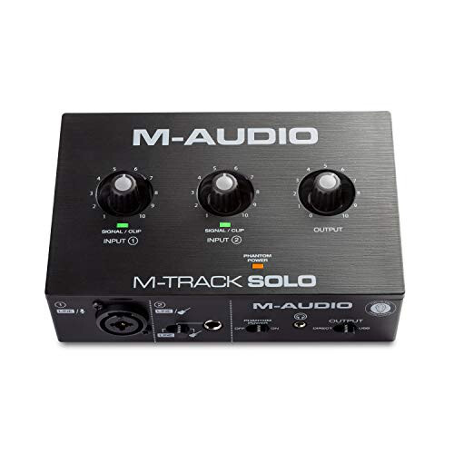 M-AUDIO M-Track Solo USB Audio Interface for Recording