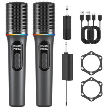 CARUDI Wireless Microphones dynamic RGB lighting