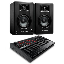 Recording Studio Package - Akai MPK Mini MK3 USB MIDI Keyboard Controller