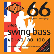 Rotosound SM66 Stainless Steel Hybrid Gauge Roundwound Bass Strings (40 60