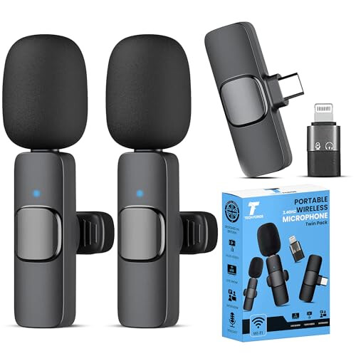 Tech forge 2 x Wireless Microphones For Iphone