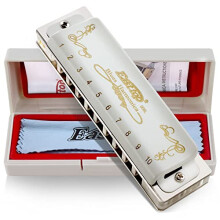 East top Blues Harmonica Key of F# 10 Holes Diatonic Mouth Organ with