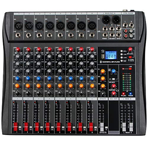 Depusheng DA8 DJ Mixer Sound Board Console 8 Channel Desk System Interface