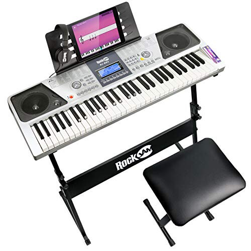 RockJam 61 Key Keyboard Piano Kit with Stand