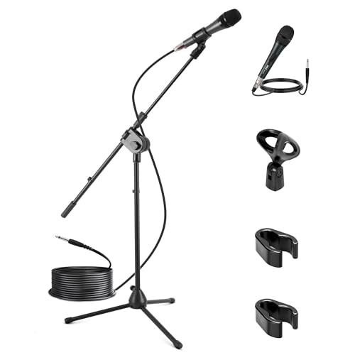 Pyle Dynamic Microphone with Adjustable Tripod Floor Stand