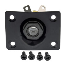 Musiclily 6.35mm Rectangle Guitar Loaded Jack Socket Plate