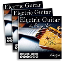 3 PACKS - Adagio Electric Guitar Strings 9-42 Gauge 9 Ball Ends