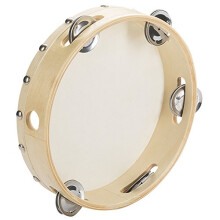 Tosnail 8" Hand Held Tambourine Drum Bell Birch Single Row 5 Pairs Metal