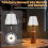 Wireless Bottle Lamp Rechargeable Metallic Black 3-Color 5