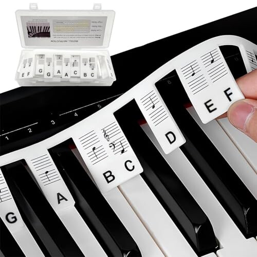 88 Key Removable Piano Keyboard Note Labels
