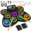 CAHAYA Electronic Drum Pad Set: 9-Pads Potable Roll-up Electric Practice 1
