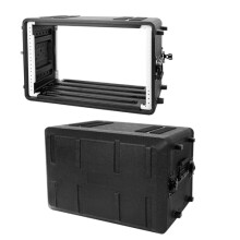 HOHIYO 19" Rackmount Flight Case 6U Rack Case Shallow 17" Depth Easy