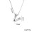 Bubble Letter Necklace Silver Gold Initial Pendant 2