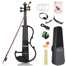 Vangoa Electric Silent Violin 4/4 Full Size Violin Adult with Chin Rest