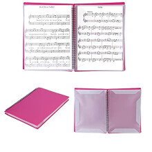 A4 Music File Folder 60 Pages Spiral Sheet Music Binder Organizer Plastic