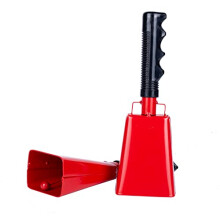 Musfunny Cow Bells Noise Makers with Handle: 2 Pcs Hand Percussion Cowbell