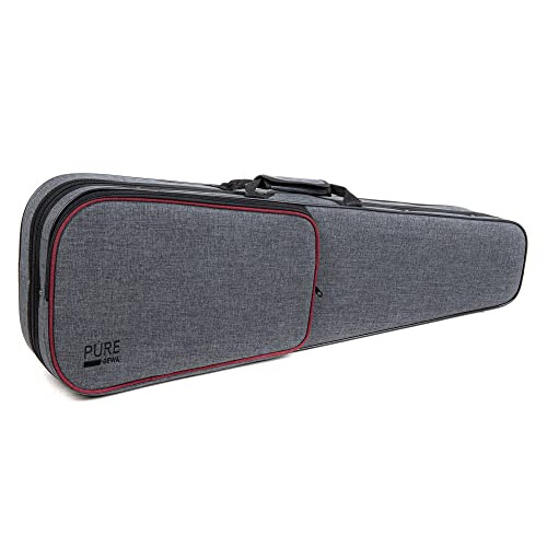 PURE GEWA Violin Case in grey with backpack straps and carry handle 1/2