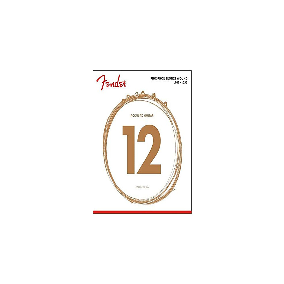Fender Phosphor Bronze Acoustic Guitar Strings Ball 60-L End Light - 12-53