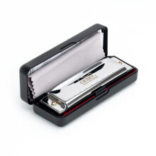 CB SKY Harmonica (Silver) Key of C 10 Holes 20 Tones with Storage Case and