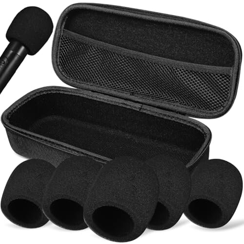Vaguelly Case with 5pcs Foam Mic Covers