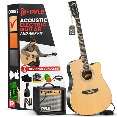 Pyle Electric Acoustic Guitar Full Size