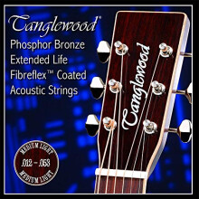 Tanglewood Phosphor Bronze FibreFlex Coated Acoustic Guitar Strings - 12-53