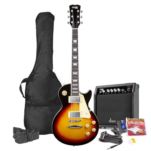 Max GigKit SC Style Beginner Electric Guitar Pack - Sunburst with 40W
