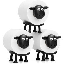 3-Pack 3D Printed Sheep Toilet Roll Holder, Funny Free Standing Bathroom Decor
