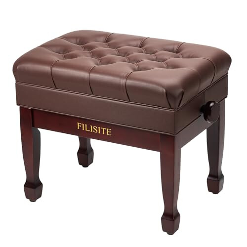 FILISITE Adjustable Height Piano Bench with Storage